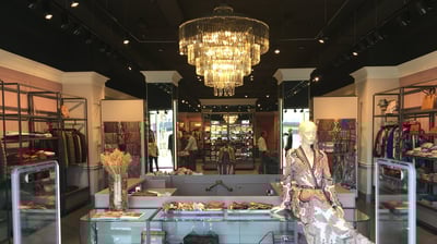 Interno store Etro International, progetto retail di alta gamma realizzato da BRB Engineering srl
