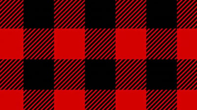 A closeup of a red and black check plaid pattern.