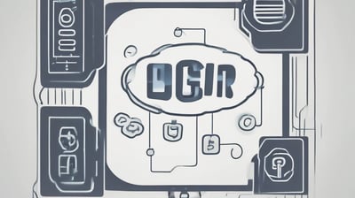 Two people are seated in front of a laptop screen that displays a webpage. The webpage features text about a social wall solution compliant with GDPR and CCPA. Both of the individuals' hands are visible as they interact with the laptop. The background shows a modern office environment with chairs and a potted plant.