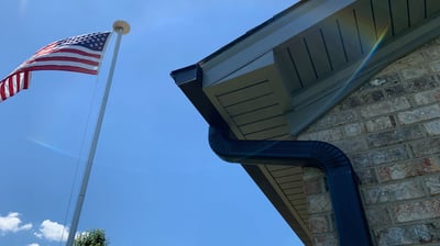 black seamless gutters
