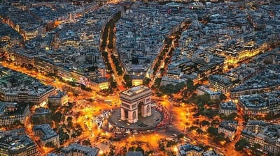 a cityscape of a city with a lot of lights