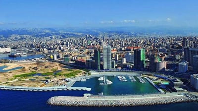 a city skyline with a view of a city