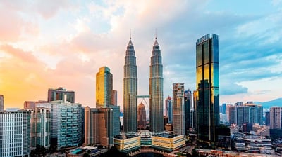 a city skyline view of the city of kuala, malaysia
