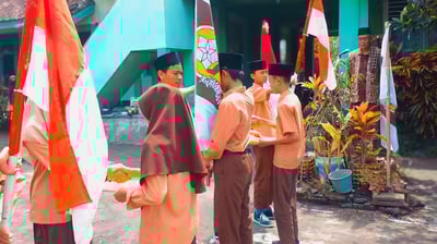 Bapak H. Mustamin Said bersama para murid