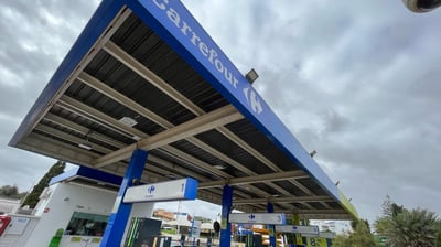Desmontaje techo gasolinera