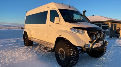 4x4 at Gulfoss waterfall, Iceland