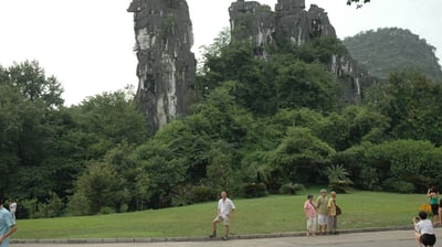 Nick Billington at the seven stars park, Guilin, China