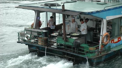 Nick and Tracey Billington on the river Li cruise, Guilin, China