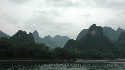 Tracey Billington on the river Li cruise, Guilin, China