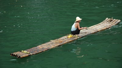 Tracey Billington on the river Li cruise, Guilin, China