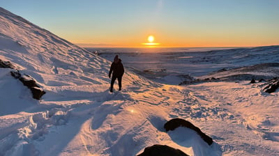 the hike from Hveragerði , Iceland