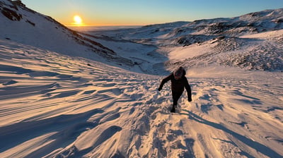 the hike from Hveragerði , Iceland