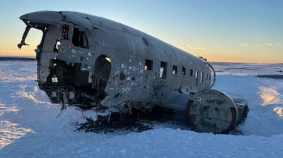 solheimasandur plane crash site of a US Navy Douglas C-117D, Iceland