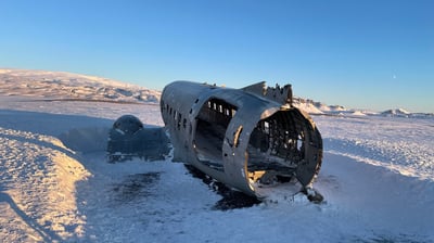 solheimasandur plane crash site of a US Navy Douglas C-117D, Iceland