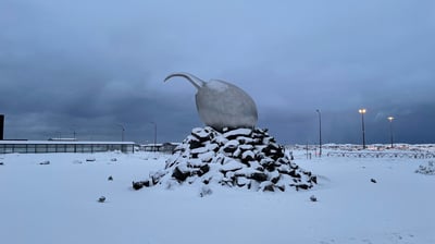 sculpture by Reykjavic airport, Iceland