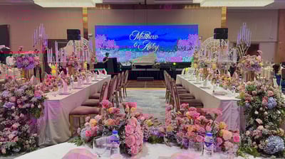 Indoor LED Video Wall Display at Wedding Reception