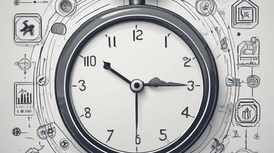 Workers in protective gear are seen on a construction site characterized by metal beams, scaffolding, and wooden supports. They appear to be engaged in construction tasks on a large infrastructure project, possibly a bridge or a similar structure.