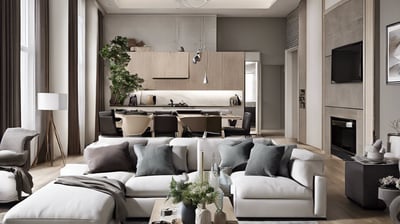gray concrete wall inside building