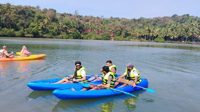 kayaking with friends