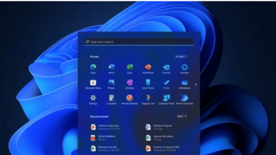 a computer screen with a blue rose on it