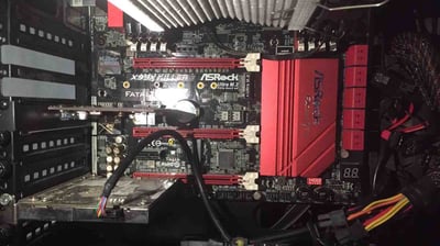 a computer motherboard with a motherboard and a motherboard