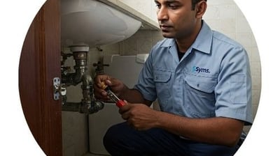 symphony maintenance and property management employee doing plumbing work