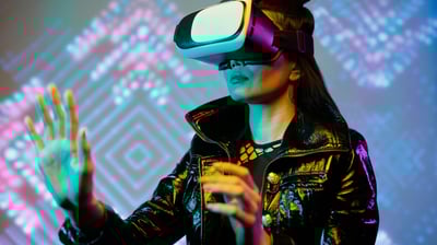 A women with VR glass