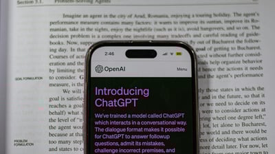 CHATGPT application a mobile phone