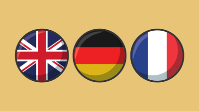 anglais, allemand, français, langues