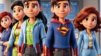 group of people dressed as superheroes of financial empowerment