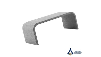 Banco de concreto sem encosto