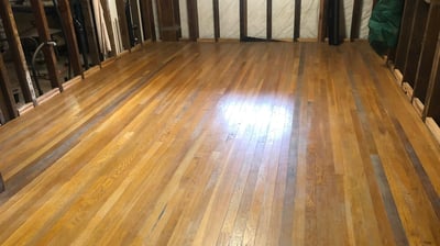 new wooden flooring after installation