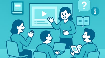 Team collaborating with AI agents in a modern office environment.