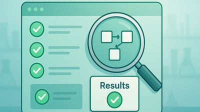 a magnifying image of a magnifying checklister