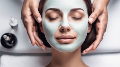 woman getting a facial