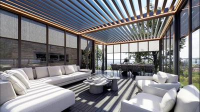 aluminum louvered retractable pergola