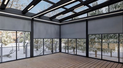 glass pergola for deck or patio