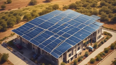 A trade show booth featuring a large installation resembling a pair of oversized hands positioned above. The booth is branded with the name 'BOWA' and several display cases with products are illuminated in the background. Several individuals are present, engaging in conversation and looking at the exhibits.