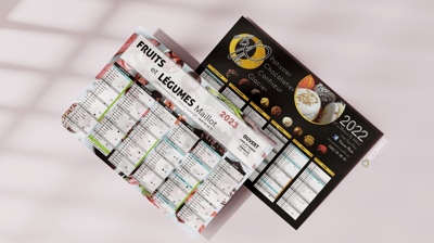 Calendriers cartonnés personnalisés la réunion
