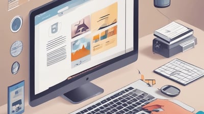 A smartphone displaying a Shopify webpage with the text 'Start your business' rests on a white surface. Next to it lies a closed notebook with geometric shapes on its cover and a sharpened pencil. A small succulent plant is visible in the top left corner.