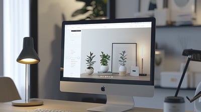 SEO landing page on a website on a computer 
