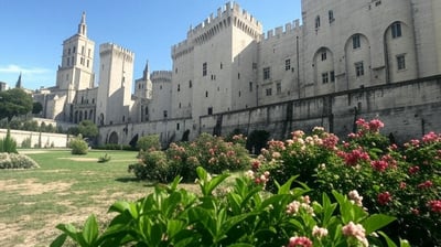 Palais des Papes under blue sky – Avignon private guided tour