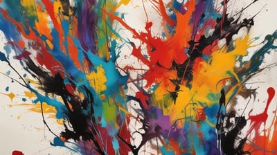 white and black abstract painting