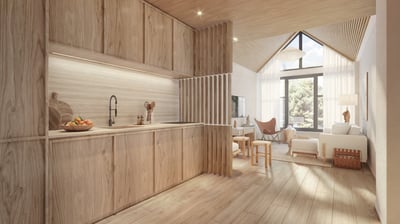 Interior design su misura del progetto residenziale Weissmatten di BRB Engineering srl