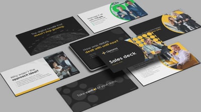 Marketing and sales collateral for Oproma.