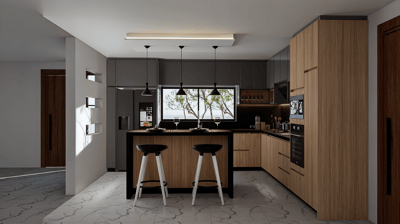 Interior moderno con mobiliario personalizado diseñado por Kastros
