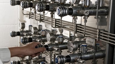 Uma instalação completa e muito bem feita de rede de gases