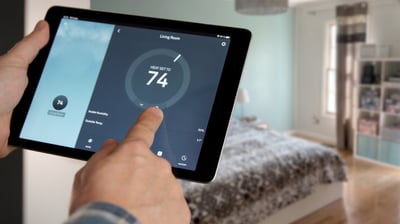 adjusting room temperature from a tablet1