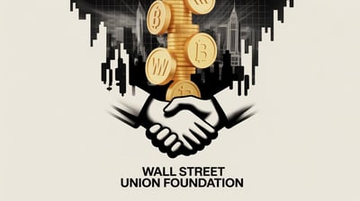 a poster of a wall street union square