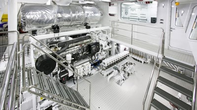 ISM Maldives Superyacht Agent photo Charterworld.com73m CUSTOM SUPERYACHT Engine Room